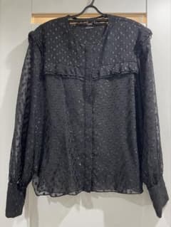 美品 ISABEL MARANT ラメドット シアーフリルブラウス サイズ40 - メルカリ