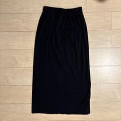 リブ ロングスカート ブラックのサムネイル