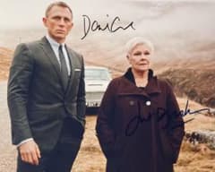 007 ダニエル・クレイグ & ジュディ・デンチ 直筆サイン入り写真 iu