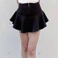 NOMAE ジップレイヤードスカパン　ブラック 黒のサムネイル