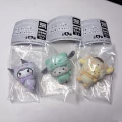 サンリオ　もこもこパンダフロッキーマスコット　クロミ　ポチャッコ　ポムポムプリンのサムネイル