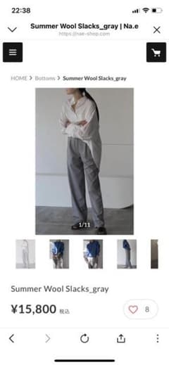 na.e今季商品／サマーウールスラックスのサムネイル