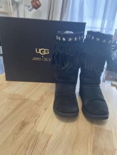 UGG/JIMMY CHOO フリンジ付きムートンブーツ 37 - メルカリ
