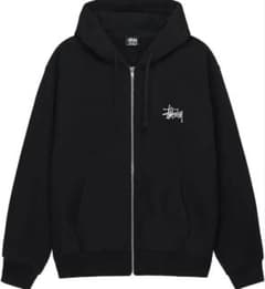 Stussy ロゴジップアップパーカー ブラックのサムネイル