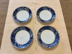 橘吉 染付小皿 4枚セット 和食器 輪花皿のサムネイル