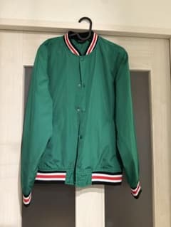 【美品】グリーン スタジャン リブ編み付きのサムネイル