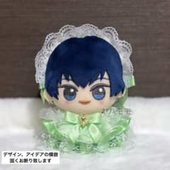 ぬい服 レースフリルドレス ヘッドドレスセット ライトグリーン