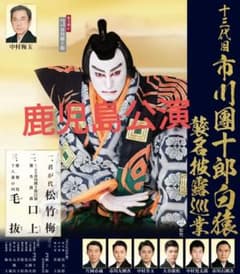 半額◆鹿児島公演11月11日　市川團十郎白猿襲名披露巡業　2枚セットのサムネイル