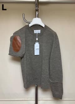 新品 L マルジェラ 24aw エルボーパッチニット ブラウン 18074 - メルカリ