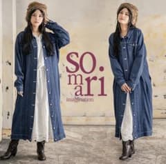 SOMARI ソマリ ソマリデニムロングワンピースロングジャケットコートのサムネイル