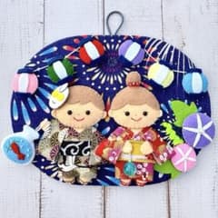 フェルトリース】夏祭り⭐︎花火⭐︎壁飾り - メルカリ