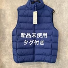【新品未使用タグ付き】UNIQLO ダウンベスト ネイビー 160cmのサムネイル