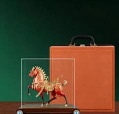 豪華 金彩 銅製「馬」置物 鞍・弓矢付き 高級インテリア - メルカリ
