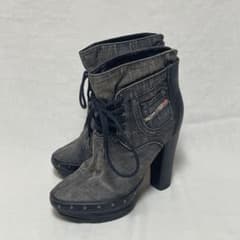 廃版 DIESEL デニム ヒールブーツ24cm Y2Kのサムネイル