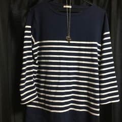 ボーダー柄七分袖Tシャツのサムネイル