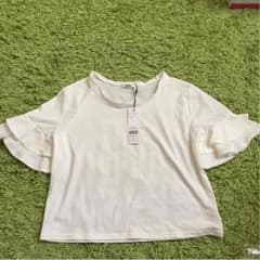 MURUA 袖フリル 白Tシャツのサムネイル