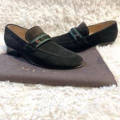 シェリー・インターロッキング】GUCCI ローファー 38 スエード 保存袋