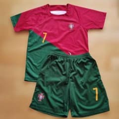 キッズ サッカーポルトガル代表 ロナウド ユニフォーム上下セット 160cmのサムネイル