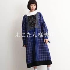 チェック×小花パッチワークワンピースのサムネイル