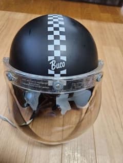Buco Enduro ヘルメット 黒 チェッカーフラッグのサムネイル