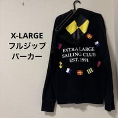 【XLARGE】SAILING CLUB ジップアップパーカー　国旗　90sのサムネイル