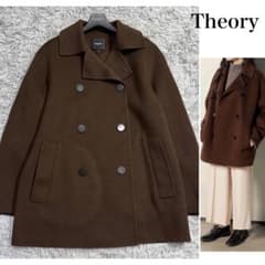 7万✨20AW セオリー カシミヤ混ピーコート ミドル丈 ゆったり ブラウン 7万✨20AW セオリー カシミヤ混ピーコート ミドル丈 ゆったり ブラウン
