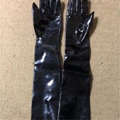 エナメルロンググローブ黒のサムネイル