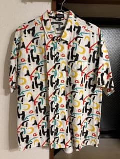 カラフル抽象模様 半袖シャツ XL ヴィンテージ古着　レトロのサムネイル