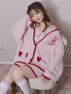 gelato pique ラメフェザーカーディガン ショートパンツ セットアップのサムネイル