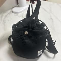 Drifter メッシュ巾着型ショルダーバッグ 黒のサムネイル