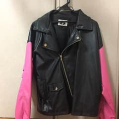ゆあ様専用 KOBINAI ライダース ジャケット ピンクのサムネイル