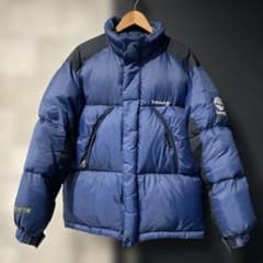 90s ティンバーランド 肉厚ダウンジャケット M ネイビー×ブラック 