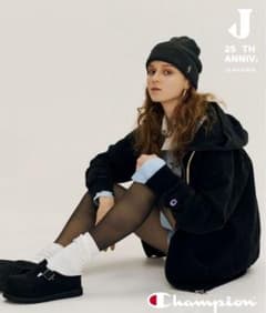 JEANASIS 25周年 Championコラボ ジップパーカー ブラック - メルカリ