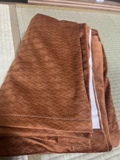 パンプキン色　ドレープカーテン　巾150*丈200 2枚のサムネイル