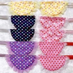 トリミングチョーカー 10枚 スタイ ハート バレンタインチョーカー(A-7