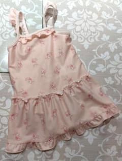 うさぎ柄 フリル付きワンピース水着 ピンクのサムネイル