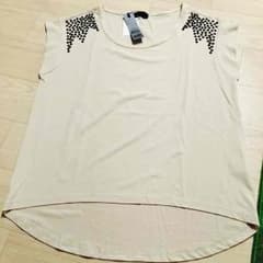 JEANASiS スタッズTシャツ ベージュのサムネイル