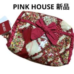 新品【PINK HOUSE ピンクハウス】ポーチ 花柄 リボン付き - メルカリ