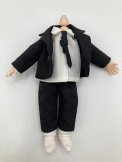 オビツ11 服 スーツ セット 黒 ob11 ねんどろいどどーる 1/12のサムネイル
