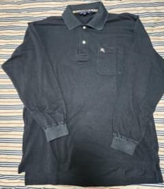 BURBERRY GOLF　ブラック 長袖ポロシャツ LL BURBERRYGOLF黒 長袖ポロシャツ M - メルカリ