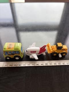 ミニカー 飛行機 建設車両 3点セットのサムネイル