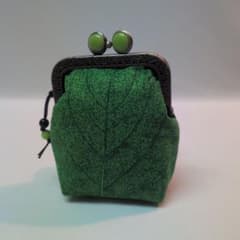 アフリカン8.5角型マーブルがま口ポーチ アフリカ布Leaf - メルカリ