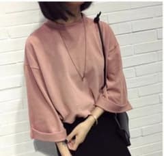 【新作☆新品未使用】7/7限定のお値段◎韓国風オーバーシルエット華奢見えTシャツのサムネイル