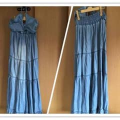 horo様専用！新品！デニム♡フレアワンピのサムネイル