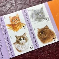 76628セール現品限 外国切手 フィンランド発行ネコブックレット - メルカリ