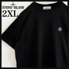 QR確認済・極美品】ストーンアイランド/Tシャツ/ワッペンロゴ/黒/2XL 