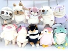 【即日配送】『もち』シリーズ　mini ぬいぐるみキーホルダー　10体 モリサカグローバル もちシリーズ もちうさぎ もちうさmini