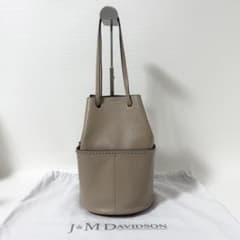 J&M DAVIDSON バケットバッグ スタッズ レザー グレージュ 保存袋付 