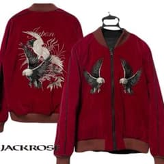 ジャックローズ JACKROSE 別珍 リバーシブル スカジャン MA-1 刺繍