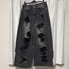 ARULE ダメージデニムパンツ ブラック Lサイズのサムネイル